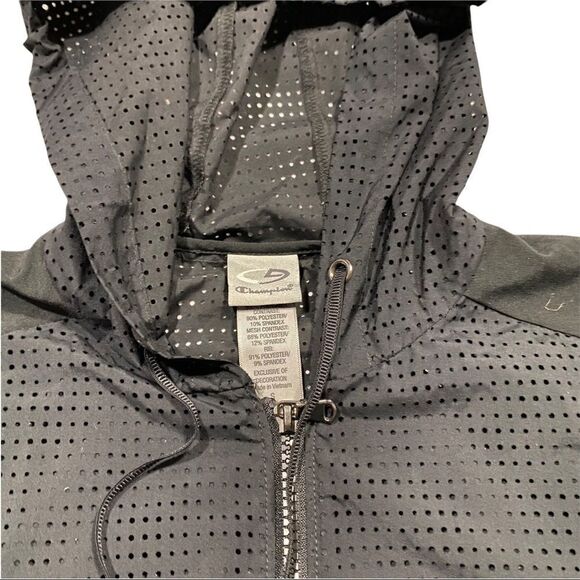 C9 Champion Black Hooded Lightweight Mesh Jacket Size Small - Picture 9 of 11